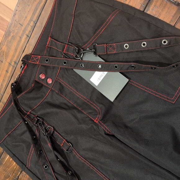 Killstar Night Species Bondage Wide Leg Cargo Pants - Picture 7 of 11